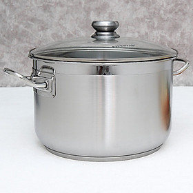 Nồi inox 430 3 đáy nắp kính cao cấp fivestar 16cm/ 20cm /24cm/ 26cm