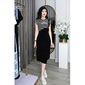 ĐẦM BODY THUN SỌC SIÊU ĐẸP