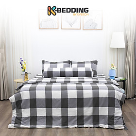 Bộ ga giường nhuộm sợi công nghệ Yarn Dyed K-Bedding KPCD 202 (không bao gồm chăn)  - 180x200cm (4 món)