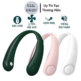 Mua Quạt Mini Đeo Cổ Tích Điện Không Cánh Tiện Lợi 3 Tốc Độ Thổi Mạnh 360 Độ Kiểu Dáng Thể Thao - T2K Shop
