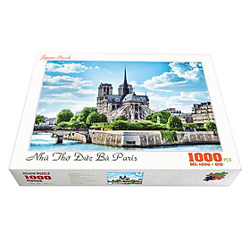 Bộ tranh xếp hình cao cấp 1000 mảnh ghép – Nhà Thờ Đức Bà Paris (50x79cm)