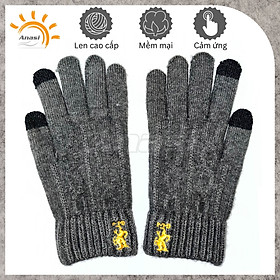 Găng tay len nam Anasi GL343 - Chất len mềm cao cấp, không xù ngứa