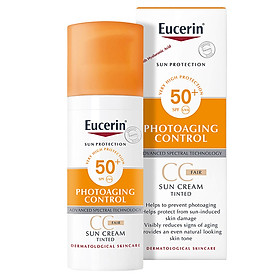 Kem Chống Nắng Trang Điểm Eucerin Sun Creme Face-Tinted CC Cream SPF50+ (50 ml)