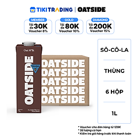 Thùng 6 hộp Sữa yến mạch OATSIDE vị Sô-cô-la Lúa Mạch 1L
