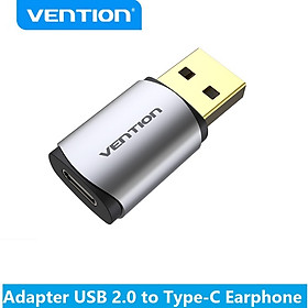 Mua Đầu chuyển đổi USB 2.0 sang Type-c Vention hỗ trợ mic - Hàng chính hãng