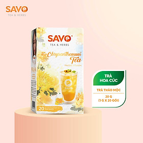 Trà Thảo Mộc Hoa Cúc SAVO Tea (Chrysanthemum Herbal Tea) - 20 túi lọc x 2g