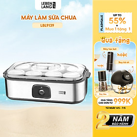 Mua Máy làm sữa chua Lebenlang LBL9139  công suất 20W  dung tích 180ml  gồm 8 lọ thủy tinh  bảo hành 2 năm - hàng chính hãng