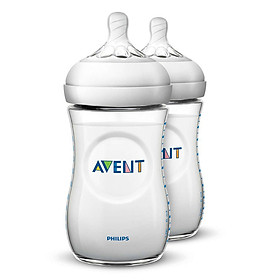 Hộp 2 Bình sữa bằng nhựa Philips Avent 330ml cho trẻ từ 6 tháng tuổi