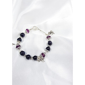 Vòng tay mệnh thủy đá kim xa mix pha lê + tòa tháp, chuồn chuồn LAT.96