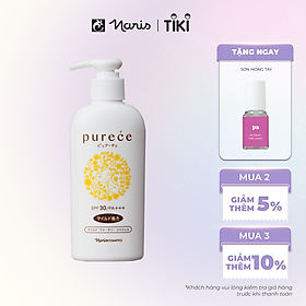 Gel chống nắng Naris Purece Body Mild Watery UV Gel 180ml/ 1 chai, cho mẹ và bé của Nhật