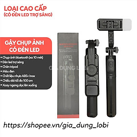 Mua Gậy chụp ảnh 3 chân có đèn led trợ sáng Gậy tự sướng selfie chụp hình bluetooth điều khiển từ xa xoay nhiều góc độ