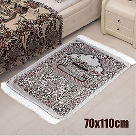 70x110cm Turkish Islamic Muslim Prayer Rug Carpet Mat Namaz Salat Tassel