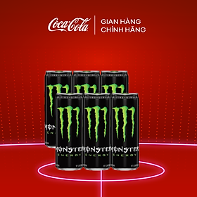 Hộp 6 lon Nước Tăng Lực Giải Khát Monster Energy 355ml/Lon Sale 6.6 Coca-Cola Official Store