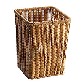 Woven Basket Laundry Hamper Container Bin, Multipurpose Organizer, Laundry Basket Bin Woven Waste Bin for Office Bathroom Laundry Craft Towels