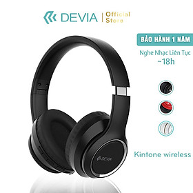 Headphone Tai Nghe Bluetooth Không dây chụp tai DEVIA Kington series có mic nghe nhạc liên tục 18H Hàng chính hãng