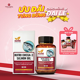 Viên Dầu Cá Hồi New Zealand Nutri Omega-3 Salmon Oil 60 Viên | Hỗ Trợ Sức Khỏe Mắt, Não, Tim - Nhập Khẩu Chính Hãng