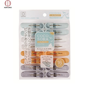 Set 16 và 20 kẹp phơi quần áo Kokubo, màu sắc tươi sáng, bắt mắt không bạc màu khi phơi ngoài ánh nắng trực tiếp - nội địa Nhật Bản