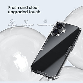 Ốp lưng dành cho iPhone 16 Pro Max, iPhone 16 Pro, iPhone 16 Plus, iPhone 16 hiệu NILLKIN Nature TPU Pro trong suốt chống sốc cao cấp - Hàng chính hãng. - iPhone 16