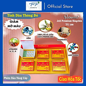 Tinh Dầu Thông Đỏ Hàn Quốc Jeil Premium Singchin YU 100 18o viên : Tan mỡ máu, hạ men gan, điều hóa huyết áp.