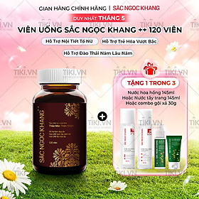 Viên uống Sắc Ngọc Khang ++ (120 viên) giúp trẻ hóa Làn da làm mờ sạm nám tàn nhang hiệu quả, tăng cường tính đàn hồi cho làn da, hỗ trợ cải thiện và phục hồi da bị lão hóa vượt trội