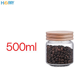 Mua Hũ thuỷ tinh nắp gỗ vặn kín hơi Hobby home decor HUNG4 3 size tùy chọn