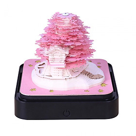 Memo Pad DIY Paper Carving Art Craft 3D Memo Pad with Light