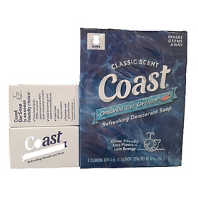 Lốc 8 cục xà phòng Coast Classic Scent 113g - USA