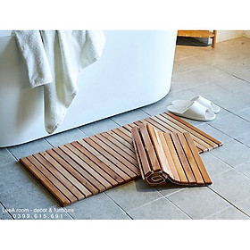 Thảm gỗ Ash/ Thảm gỗ cuộn thông minh/Tấm lót sàn phòng tắm bằng gỗ chống thấm cao cấp
