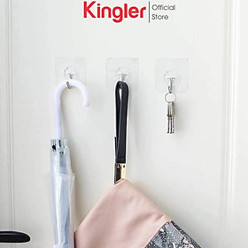 Móc Dính Tường Trong Suốt, Móc Dán Tường Siêu Chắc, Móc Treo  Đồ Gia Đình Tiện Dụng, Kingler  2213