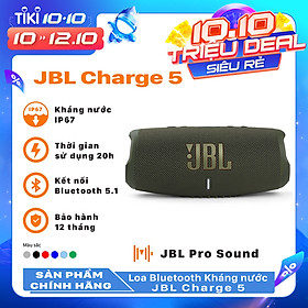 Loa Bluetooth JBL Charge 5-Hàng Chính Hãng-chọn mầu ngẫu nhiên