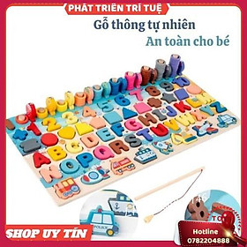 Bộ Đồ Chơi Câu Cá Xếp Hình , Số Và Chữ 6 Trong 1 Phát Triển Tư Duy Cho Bé