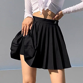 Chân váy tennis dập ly cạp thêu chữ M khóa lệ hông chân váy nữ xếp ly có quần trong thời trang Banamo Fashion 599