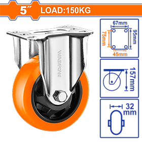 BÁNH XE ĐẨY CỐ ĐỊNH 5INCH WJL2351 WADFOW - HÀNG CHÍNH HÃNG