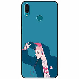 Ốp lưng dành cho Huawei Y9 2019 mẫu Cậu Bé Tai Nghe Đỏ