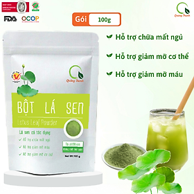 Bột lá sen sấy lạnh Quảng Thanh bịch 100gr - Hạ Mỡ Máu, Giảm Cân, Giảm mỡ nội tạng, An Thần