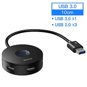 Bộ Chuyển Đổi Baseus Round Box HUB Adapter Type-C Hoặc USB3.0 To USB3.0*1 + USB2.0*3 - Hàng Chính Hãng