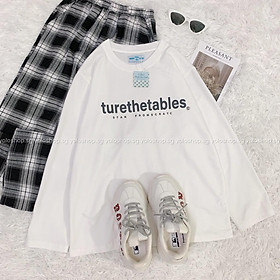 Áo thun dài tay TURETHETABLES phông Unisex nam nữ tee oversize form rộng pull Ulzzang Streetwear Hàn Quốc vải mềm