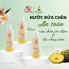 Mua Nước rửa chén organic Fuwa3e hương dứa size mini 100ml không hóa chất bảo vệ da tay
