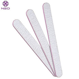 Dũa Móng Tay 2 Mặt Nhám Dạng Tròn Độ Nhám 80/80 100/100 Chuyên Cho Thợ Nail/ Professional Nail File