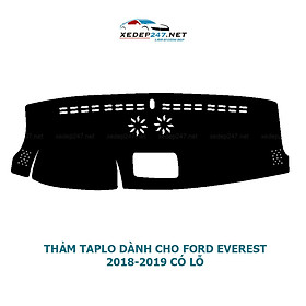 Thảm Taplo dành cho xe Ford Everest 2005 đến 2020 chất liệu Nhung, da Carbon, da vân gỗ