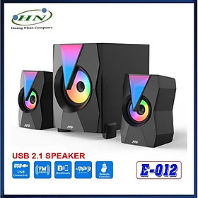 Mua Loa Vi Tính 2.1 AAP E012 LED  (AUX  Bluetooth  USB  Thẻ nhớ  FM  Remote tặng kèm pin cmos) - HN