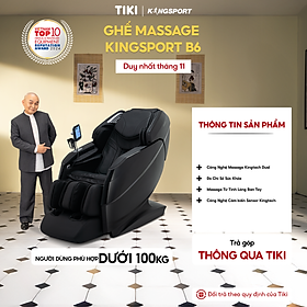 Ghế massage KINGSORT Premium B6 23 bài massage cao cấp,  công nghệ massage Kingtech Dual, đo chỉ số sức khỏe