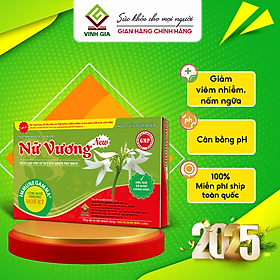 Nữ Vương New Vinh Gia Hỗ Trợ Cân Bằng PH Vùng Nhạy Cảm, Giảm Khí Hư, Ngứa Vùng Nhạy Cảm, Phòng Ngừa Các Bệnh Phụ Khoa Hộp 30 Viên