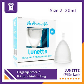 Hình ảnh Cốc Nguyệt San Lunette Trong Suốt Size 2 Dung Tích 30ml - Vật Liệu 100% Silicon Y Tế Đạt Chứng Nhận FDA - Nguyên Tem Niêm Phong - Sản Xuất Tại Phần Lan - Hàng Chính Hãng - Lunette Menstrual Cup Clear