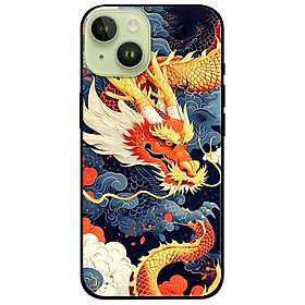 Ốp lưng cho iPhone 14 - iPhone 14 Plus - iPhone 14 Pro - iPhone 14 Pro Max - Rồng Xanh Cam - Hàng Chính Hãng