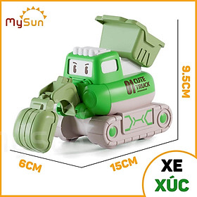 Ô tô đồ chơi trẻ em mô hình xe công trình máy xúc, múc, xe ủi đất cho bé MySun