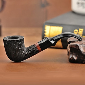 Tẩu thuốc gỗ Sherlock Holmes gỗ thạch nam (briar) hút thuốc sợi 1606E