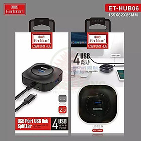 Ổ Cắm USB Earldom HUB-06 (Hỗ Trợ 4 Cổng USB 2.0)