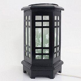 Đèn xông tinh dầu gỗ Lasante Vân gỗ Đen DXG-02