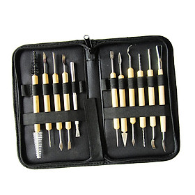 Sculpting Tools Set - 11 Piece Carving Clay Pottery Art Tools Set with Carrying Zipper Case for clay, paint, foam crafts, wood models, art projects, sculpture and other craft projects.